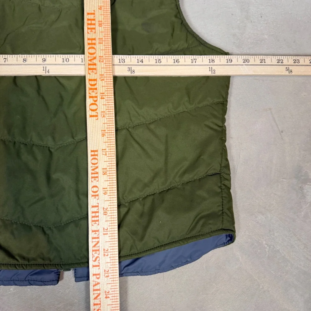 vintage 70s The North Face National Park Puffer Vest Olive Green Mens M USA
